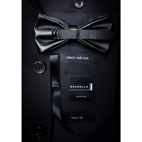 Men’s Novelty Feather Pre-Tied Bow Tie and Matching Lapel Box Set Royal Blue - Picture 2 of 3